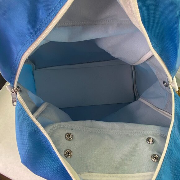 Vintage Speedo Footed Gym Travel Zip Bag Blue and White - Picture 8 of 15